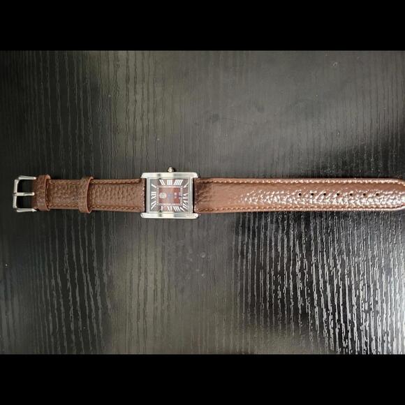 🔥NEW Pierre Lucerne Root Beer 1888 Swiss Inspired Men's Tank Watch - Picture 3 of 9